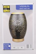 Lampa VENUS nocna stołowa ażurowa czarno-złota E27 60W - Candellux Lighting - opakowanie
