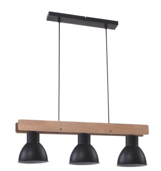 Lampa wisząca VARIO potrójna drewniana w stylu loft - Candellux Lighting