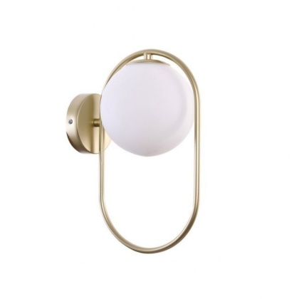 Kinkiet CORDEL mosiądz / szklany kulisty klosz - Candellux Lighting