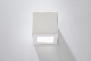 Kinkiet ceramiczny LEO biały lampa ścienna kostka sześcian - Sollux Lighting