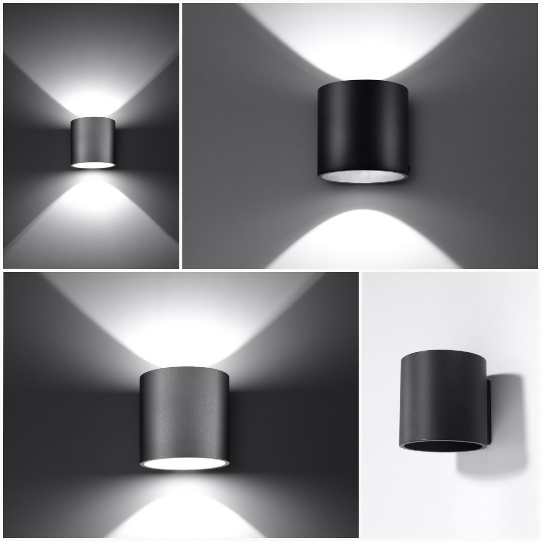 Kinkiet ORBIS 1 szary - Sollux Lighting Kinkiet ORBIS 1 szary - Sollux Lighting