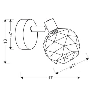 Kinkiet pojedynczy ACROBAT czarno-złoty - Candellux Lighting