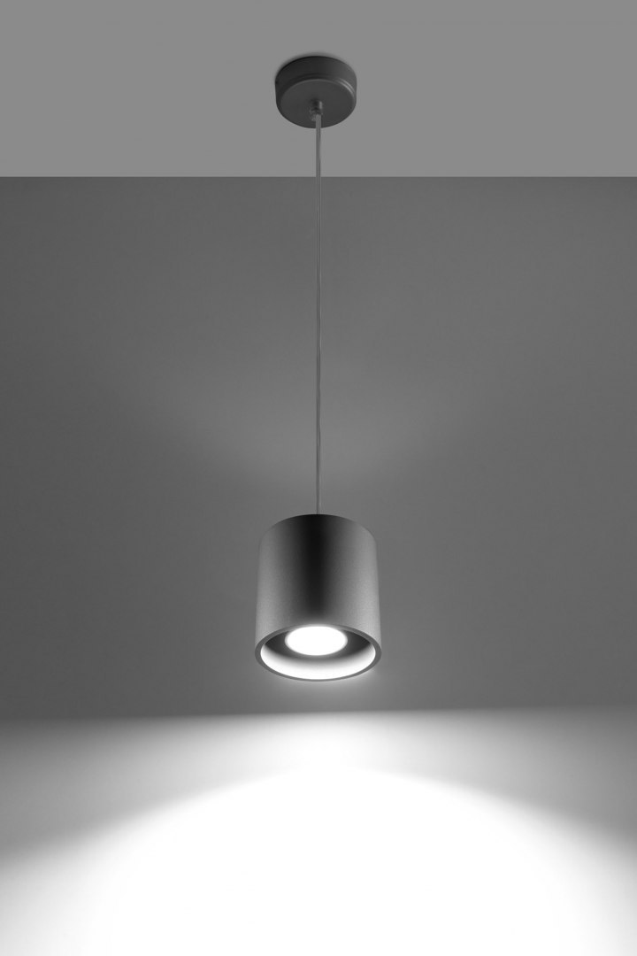 Lampa wisząca ORBIS 1 szara - Sollux Lighting Lampa wisząca ORBIS 1 szara - Sollux Lighting