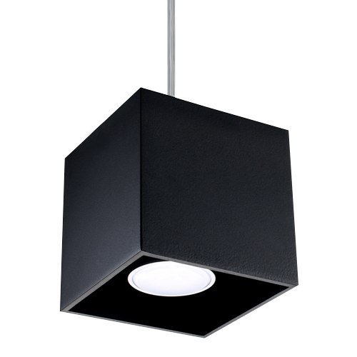 Lampa wisząca QUAD 1 czarny sześcian pojedyncza kostka - Sollux Lighting - wizualizacja Lampa wisząca QUAD 1 czarny sześcian pojedyncza kostka - Sollux Lighting - wizualizacja