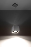 Lampa wisząca QUAD 1 szary sześcian pojedyncza kostka - Sollux Lighting - wizualizacja