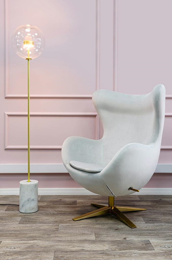 Lampa podłogowa CAPRI FLOOR złota 60 LED marmur - King Home Lampa podłogowa CAPRI FLOOR złota 60 LED marmur - King Home