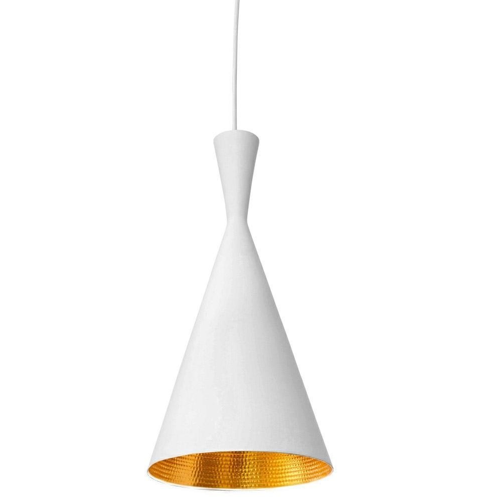 Lampa wisząca BET SHADE TALL biała - środek złoty - King Home Lampa wisząca BET SHADE TALL biała - środek złoty - King Home