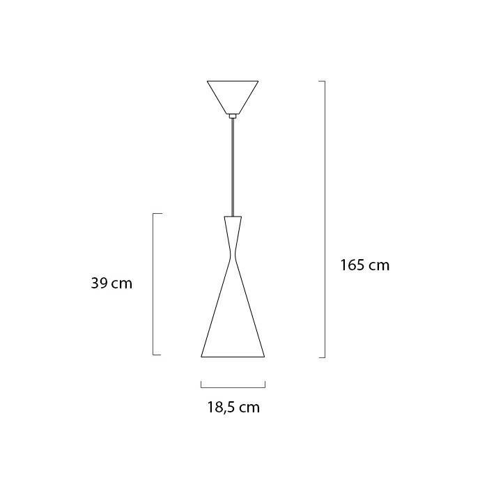 Lampa wisząca BET SHADE TALL biała - środek złoty - King Home Lampa wisząca BET SHADE TALL biała - środek złoty - King Home