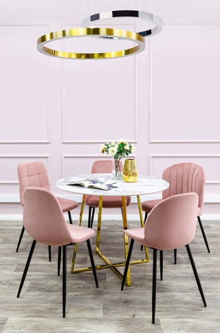 Lampa wisząca RING 80 srebrna - LED, stal polerowana King Home