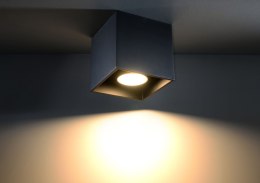 Plafon QUAD 1 czarny sześcian kostka oświetlenie sufitowe - Sollux Lighting - wizualizacja