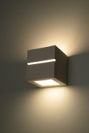 Kinkiet ceramiczny LEO LINE biały lampa ścienna dekoracyjna - Sollux Lighting - lampa świeci się
