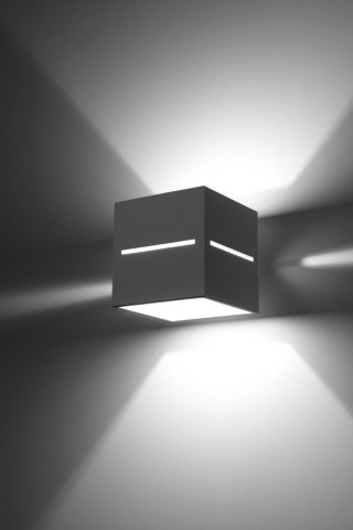Kinkiet LOBO szary lampa ścienna dekoracyjna - Sollux Lighting