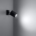 Kinkiet MERIDA stal czarny pojedynczy regulowany oświetlenie ścienne - Sollux Lighting - wizualizacja