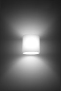 Kinkiet szklany VICI biały lampa ścienna dekoracyjna - Sollux Lighting - zapalona lampa