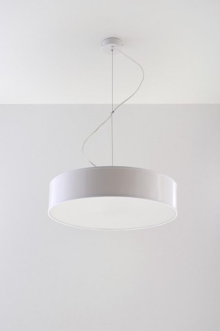 Lampa wisząca ARENA 45 biała z okrągłym abażurem - Sollux Lighting