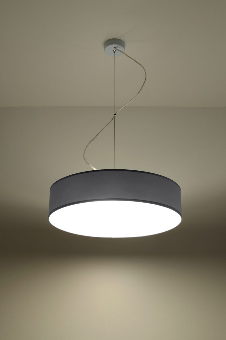 Lampa wisząca ARENA 45 szara z okrągłym abażurem - Sollux Lighting