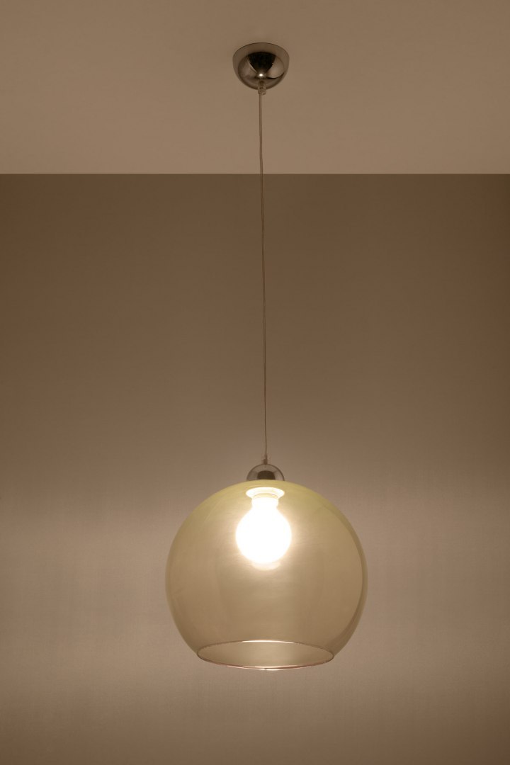 Lampa wisząca BALL szampańska zwis szklany klosz kula - Sollux Lighting