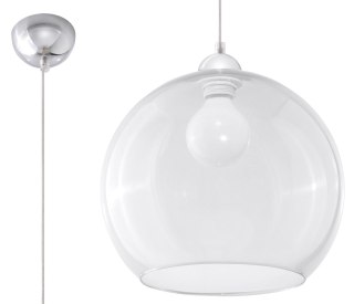 Lampa wisząca BALL transparentna przezroczysta zwis szklany klosz kula - Sollux Lighting