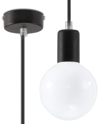 Lampa wisząca EDISON czarna - Sollux Lighting