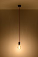 Lampa wisząca EDISON czarna - Sollux Lighting - lampa się świeci