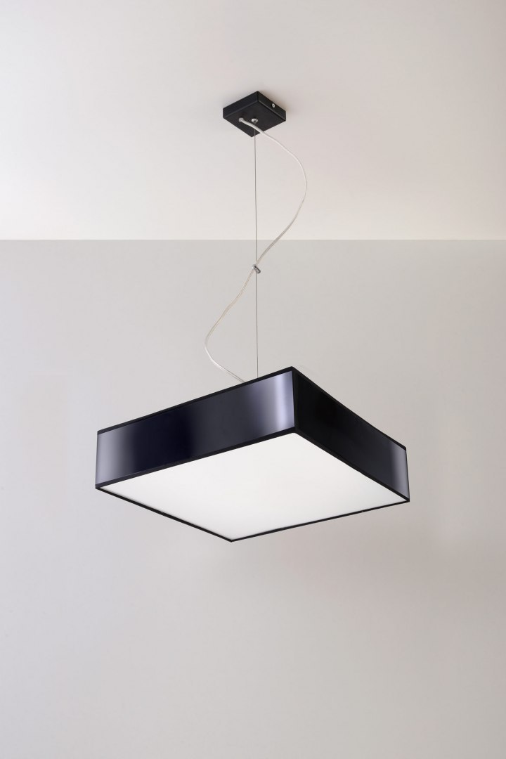 Lampa wisząca HORUS 35 czarna nowoczesna kwadratowa - Sollux Lighting