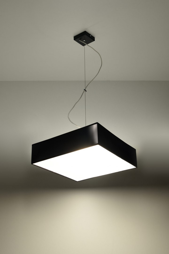 Lampa wisząca HORUS 35 czarna nowoczesna kwadratowa - Sollux Lighting Lampa wisząca HORUS 35 czarna nowoczesna kwadratowa - Sollux Lighting