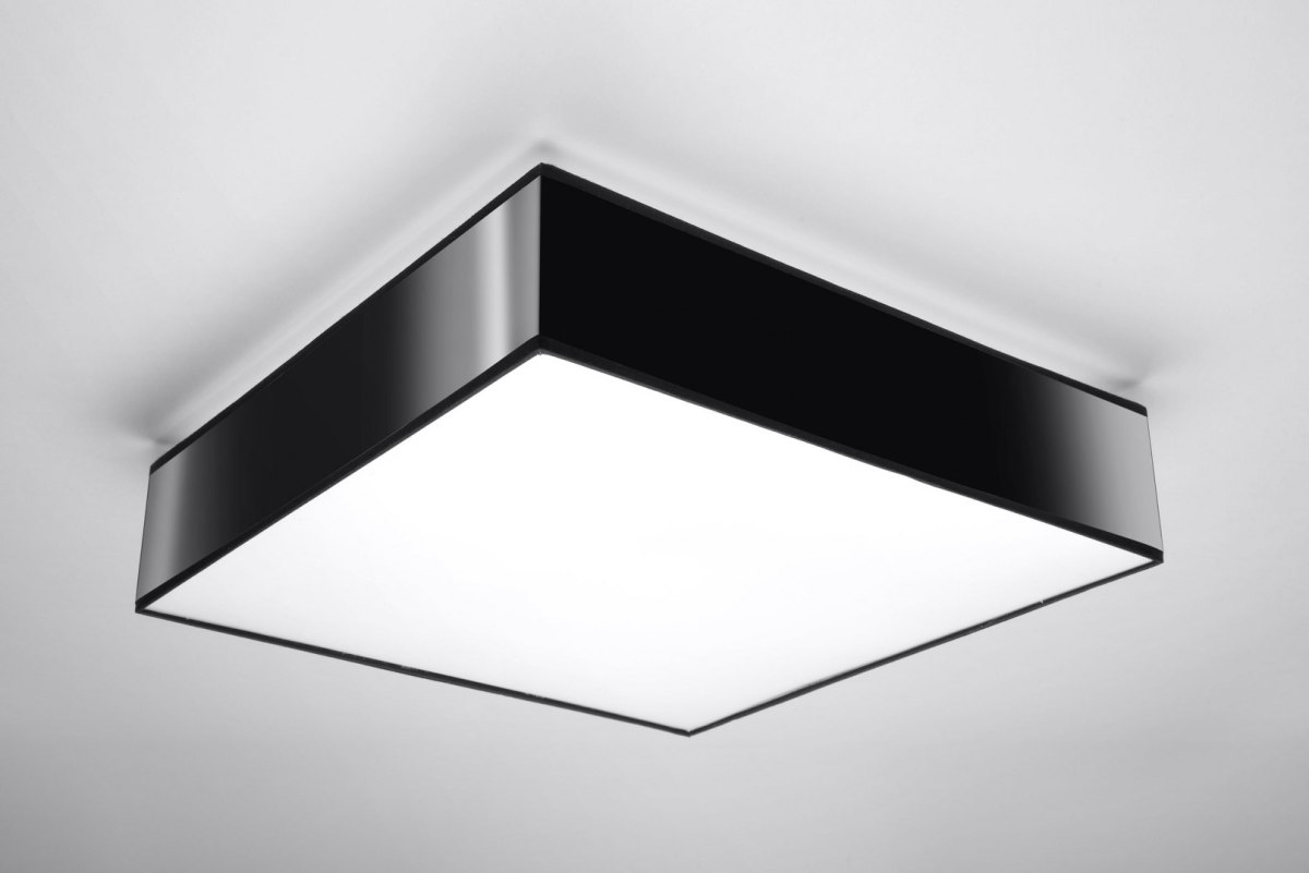 Plafon sufitowy HORUS 45 czarny kwadratowy - Sollux Lighting