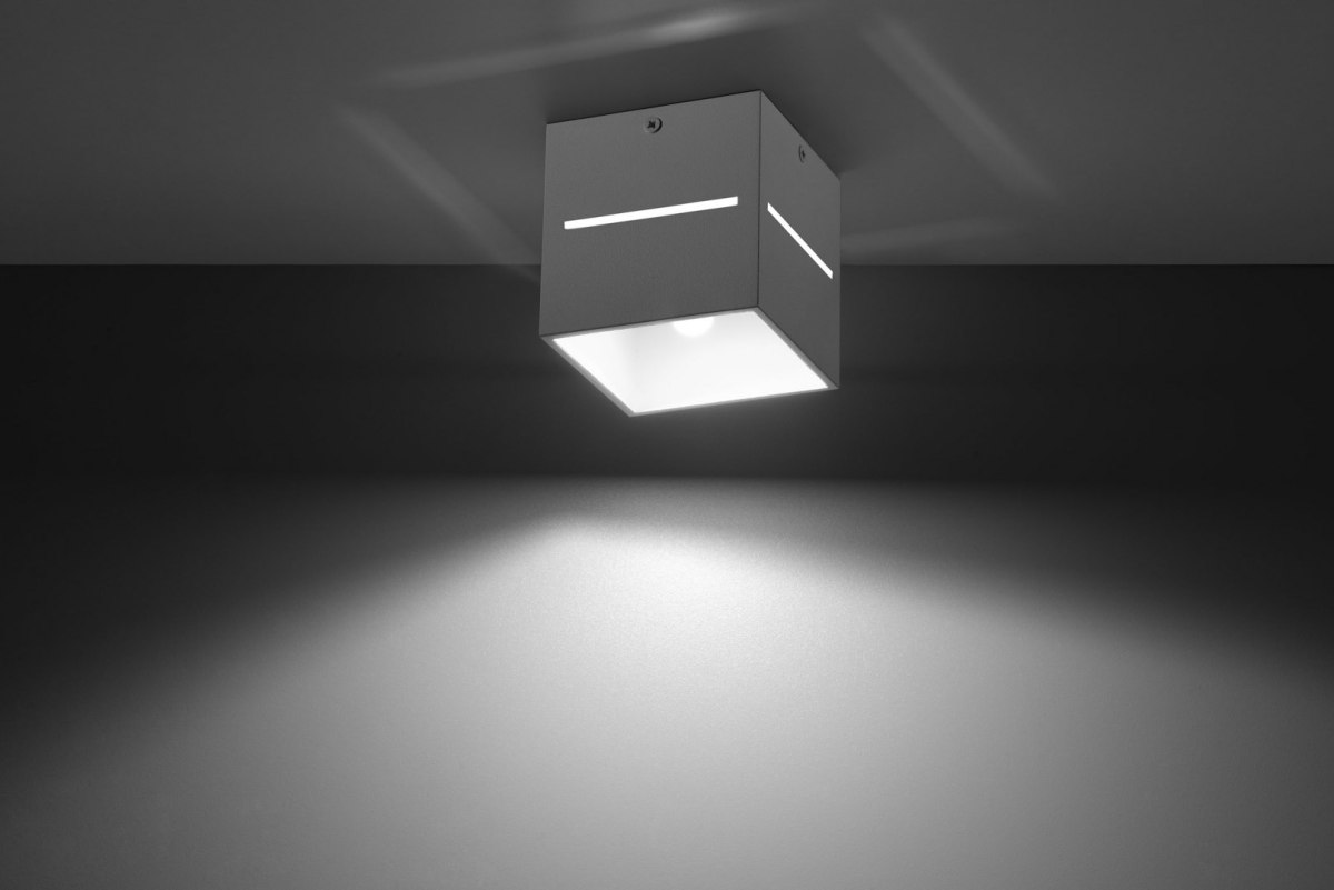 Aluminiowy plafon LOBO biały lampa ścienna dekoracyjna Sollux Lighting