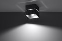 Plafon LOBO czarny lampa ścienna dekoracyjna Sollux Lighting - lampa się świeci