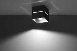 Plafon LOBO czarny lampa ścienna dekoracyjna Sollux Lighting - lampa się świeci