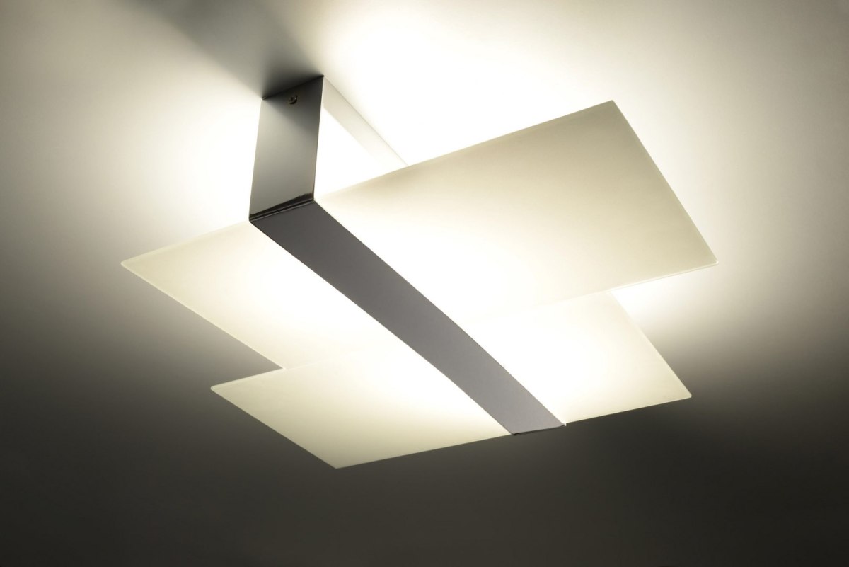 Plafon MASSIMO chrom szklana lampa sufitowa - Sollux Lighting