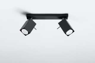 Plafon MERIDA 2 czarny podwójny lampa sufitowa regulowane tuby - Sollux Lighting