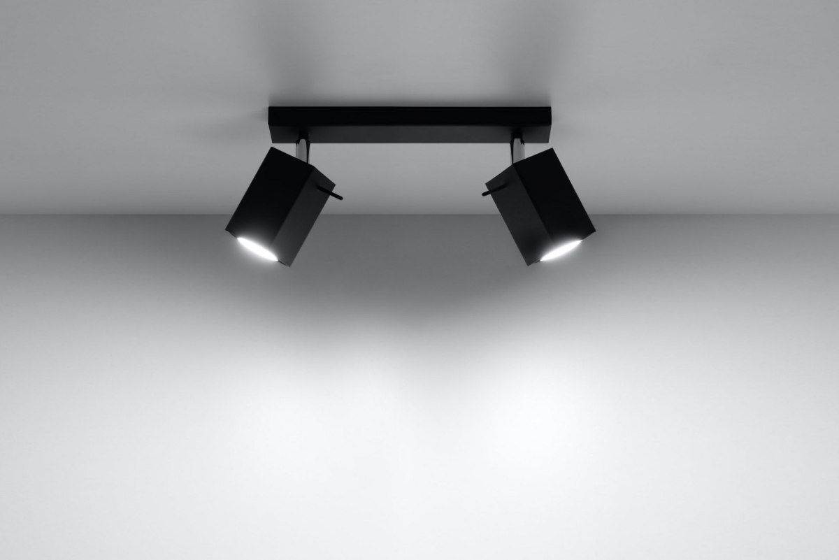 Plafon MERIDA 2 czarny stal lampa sufitowa - Sollux Lighting - wizualizacja