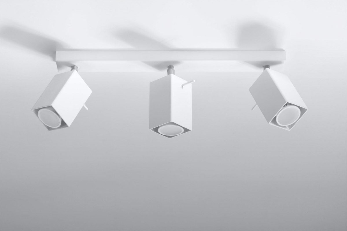Plafon MERIDA 3 bialy stal lampa sufitowa - Sollux Lighting - wizualizacja