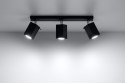 Plafon MERIDA 3 czarny stal lampa sufitowa - Sollux Lighting - wizualizacja