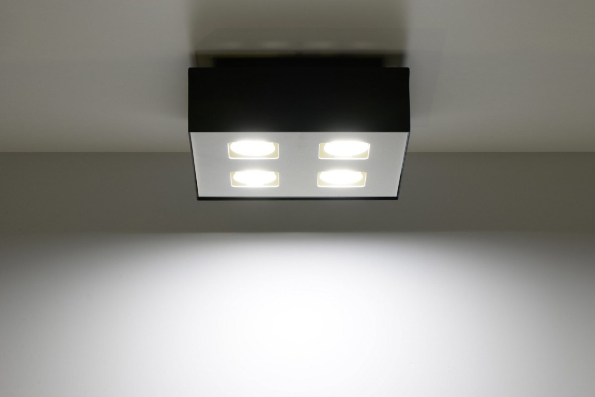 Plafon MONO 4 Czarny - Sollux Lighting