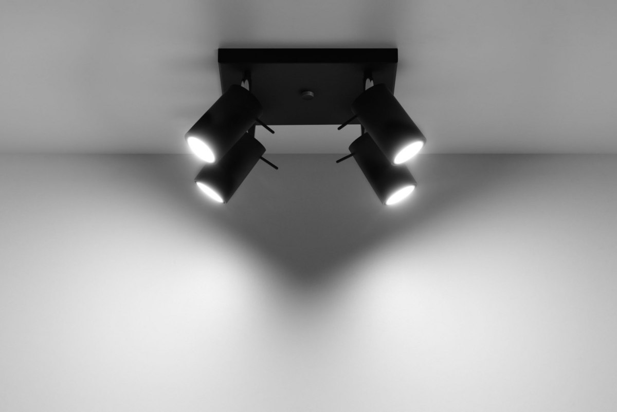 Plafon RING 4 czarny - Sollux Lighting
