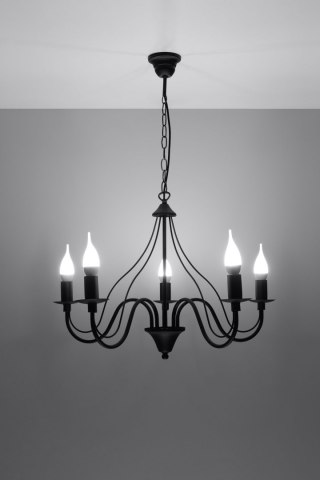Żyrandol MINERWA 5 czarny klasyczny - Sollux Lighting