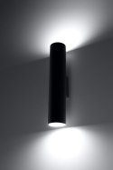 Kinkiet LAGOS 2 czarny tuba góra dół - Sollux Lighting