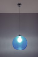 Lampa Wisząca BALL błękitna - Sollux Lighting - lampa się świeci