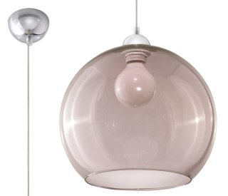 Lampa wisząca BALL grafitowa zwis szklany klosz kula - Sollux Lighting