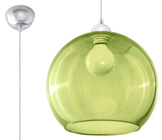 Lampa wisząca BALL zielona zwis szklany klosz kula - Sollux Lighting