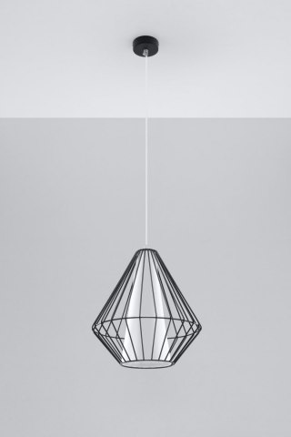 Lampa wisząca DEMI czarna druciana loft - Sollux Lighting