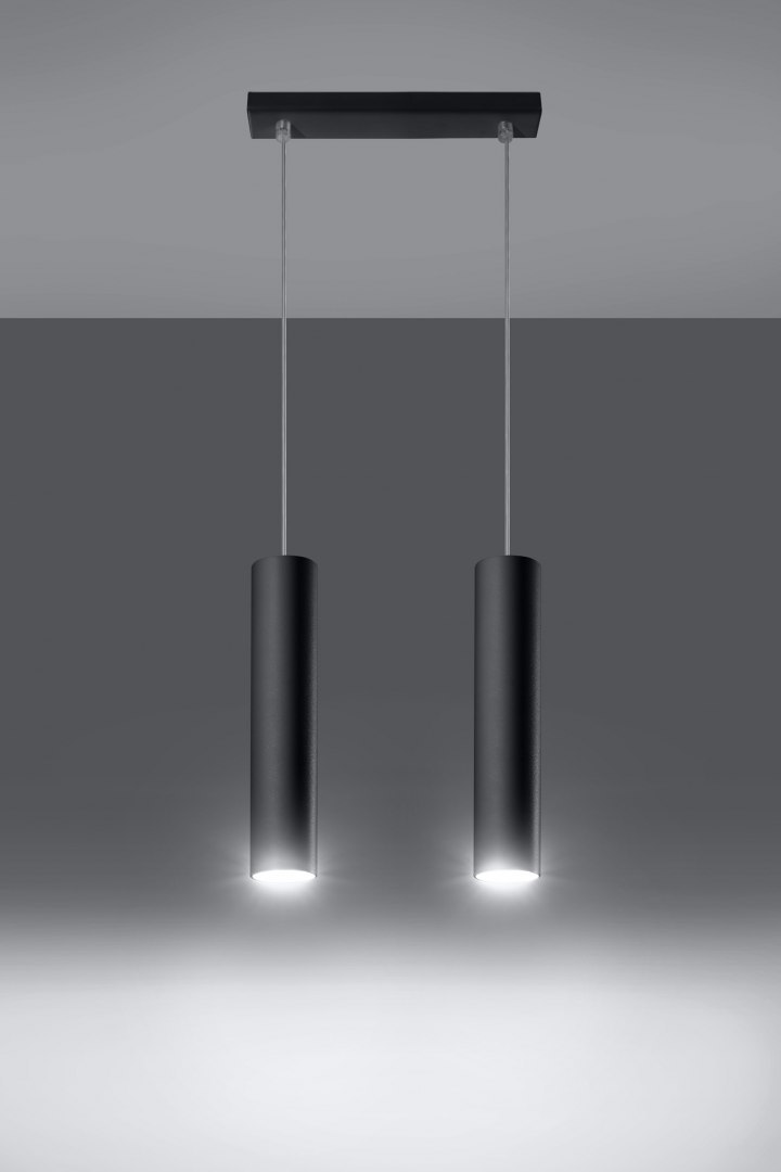 Lampa Wisząca LAGOS 2 Czarny - Sollux Lighting