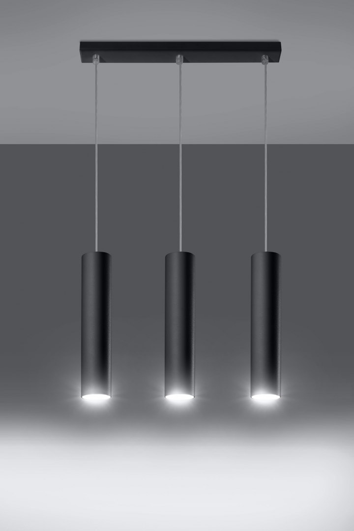 Lampa wisząca LAGOS 3 czarny - Sollux Lighting