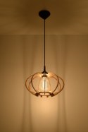 Lampa wisząca MANDELINO naturalne drewno lampa sufitowa - Sollux Lighting - wizualizacja