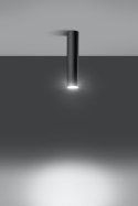Lampa natynkowa tuba LAGOS 30 czarna - Sollux Lighting