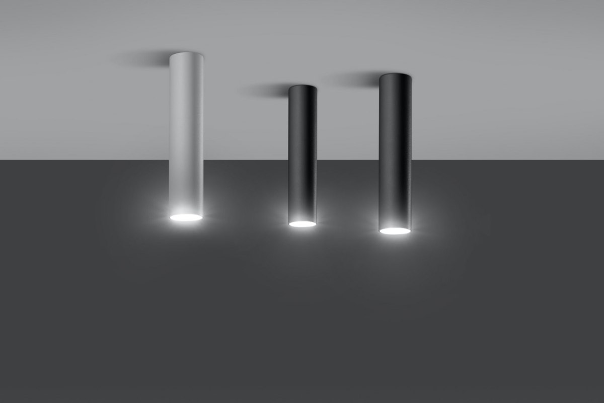 Lampa natynkowa tuba LAGOS 30 czarna - Sollux Lighting Lampa natynkowa tuba LAGOS 30 czarna - Sollux Lighting