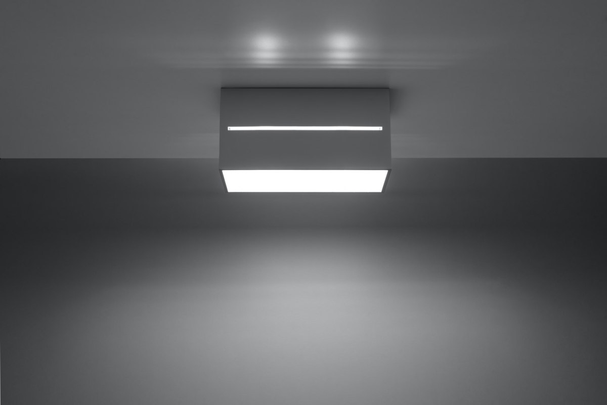 Plafon LOBO MAXI szary lampa sufitowa - Sollux Lighting - lampa się świeci