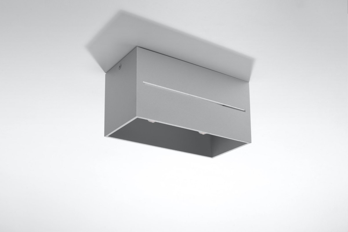 Plafon aluminiowy LOBO MAXI szary lampa sufitowa - Sollux Lighting Plafon aluminiowy LOBO MAXI szary lampa sufitowa - Sollux Lighting